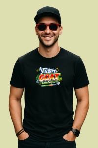 Tricou Future Goat Loading Design Fotbal Colorat, din bumbac 100%, tricou negru Copii | Dama | Barbat - Img 2
