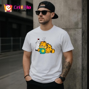 Tricou Garfield Coffee Funny, din bumbac 100%, tricou alb, Dama | Barbat - Img 3
