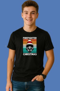 Tricou Gas Mask Santa Retro, din bumbac 100% Copii | Dama | Barbat - Img 2