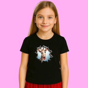 Tricou Girafa Cu Privire Surprinsa Craciun 2, din bumbac 100% Copii | Dama | Barbat