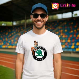 Tricou Girl Cu Logo Skoda Auto | Unisex Dama si Barbat - Img 2
