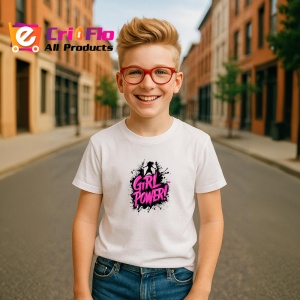 Tricou Girl Power Roz Puternic, Copii | Dama | Barbat - Img 7