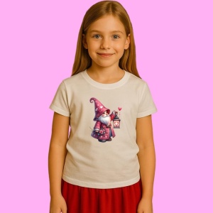 Tricou Gnome Mov Cu Lanterna, din bumbac 100%, tricou alb, Copii | Dama | Barbat - Img 2