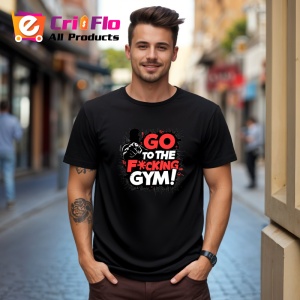 Tricou Go To The Fcking Gym Negru Rosu, Copii | Dama | Barbat, culoare negru - Img 4