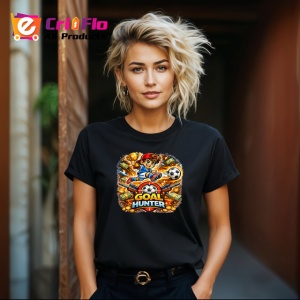 Tricou Goal Hunter Minge Fotbal Foc V1, din bumbac 100%, tricou negru Copii | Dama | Barbat - Img 8