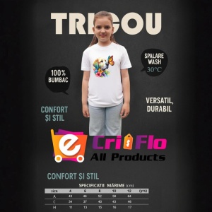 Tricou Golden Labrador cu fluturi portocalii si flori colorate ilustratie vesela Copii | Dama | Barbat Barbat - Img 15