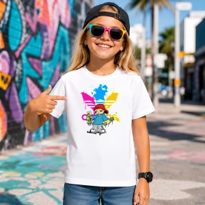 Tricou Graffiti Artist Boy Spray Paint Urban Drip Colorful, din bumbac 100% Copii | Dama | Barbat - Img 4