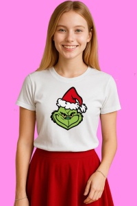 Tricou Grinch How The Grinch Stole Christmas Graphic Design, din bumbac 100%, tricou alb, Copii | Dama | Barbat