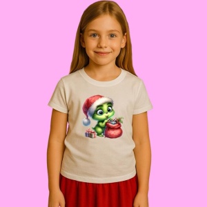 Tricou Grinch Mic Langa Sac Cu Jucarii, din bumbac 100%, tricou alb, Copii | Dama | Barbat - Img 2