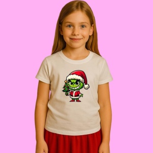 Tricou Grinch Zambet Strengar Costum Rosu, din bumbac 100%, tricou alb, Copii | Dama | Barbat