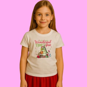 Tricou Grinchmas The Most Wonderful Time Of The Year, din bumbac 100%, tricou alb, Copii | Dama | Barbat - Img 2