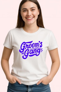 Tricou grooms gang echipa mirelui design petrecere burlaci, Copii | Dama | Barbat - Img 3