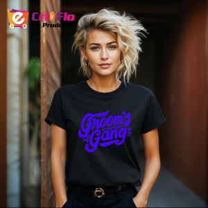 Tricou grooms gang echipa mirelui design petrecere burlaci, Copii | Dama | Barbat , tricou negru - Img 4