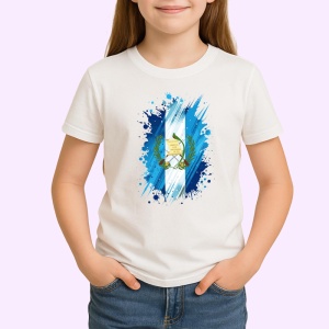 Tricou Guatemala Steag Splash Art, Copii | Dama | Barbat - Img 3