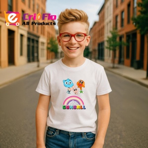 Tricou gumball aventuri amuzante cu fratii waterson sub curcubeu, Copii | Dama | Barbat