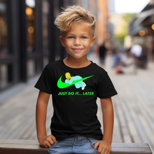 Tricou haios personalizat pentru copii cu Just Do it Later... - Img 2