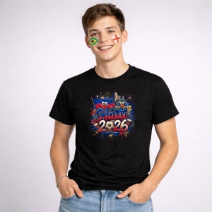 Tricou Haiti World Cup 2026 Fifa, din bumbac 100%, tricou negru, Copii | Dama | Barbat