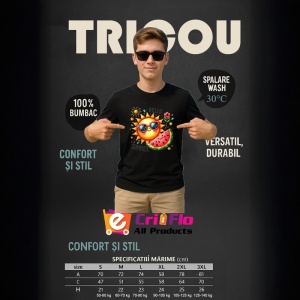 Tricou Hello summer cu soare si felie de pepene grafica vesela Copii | Dama | Barbat Barbat - Img 18