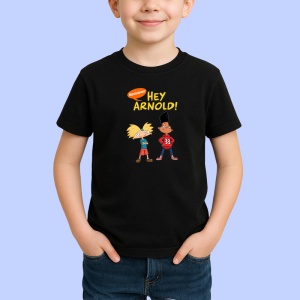 Tricou Hey Arnold baiatul cu cap in forma de minge in aventuri urbane, Copii | Dama | Barbat , tricou negru - Img 2