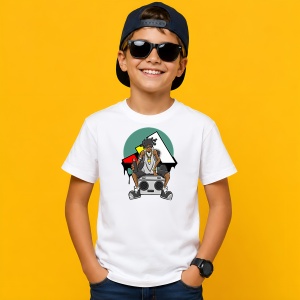 Tricou Hip Hop Artist Boombox Urban Vibe Street Culture Design, din bumbac 100% Copii | Dama | Barbat - Img 2