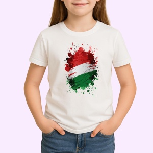 Tricou Hungary Steag Splash Art, Copii | Dama | Barbat - Img 2