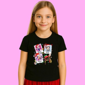 Tricou Huntrix K Pop Hunters Demon Colaj Personaje Mira Zoey Rumi, din bumbac 100%, tricou negru, Copii | Dama | Barbat - Img 2