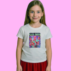 Tricou Huntrix K Pop Hunters Demon Eroine Fundal Stelar, din bumbac 100%, tricou alb, Copii | Dama | Barbat