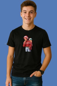 Tricou Huntrix K Pop Hunters Demon Fata Santa Pulover Rosu Fashion, din bumbac 100%, tricou negru, Copii | Dama | Barbat - Img 3