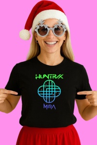 Tricou Huntrix K Pop Hunters Demon Logo Mira Glob Albastru, din bumbac 100%, tricou negru, Copii | Dama | Barbat