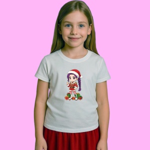 Tricou Huntrix K Pop Hunters Demon Personaj Singur Craciun Chibi, din bumbac 100%, tricou alb, Copii | Dama | Barbat - Img 2