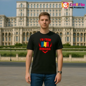 Tricou I'm from Romania 2 Negru |Colectia Tricouri Romania - Img 3