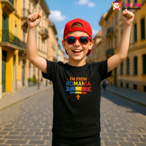 Tricou I'm From Romania Negru |Colectia Tricouri Romania - Img 2