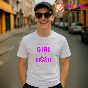 Tricou Im A Good Girl Pana Imi Sar Dracii Roz, din bumbac 100% , tricou alb pentru Copii | Dama | Barbat - Img 10