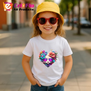 Tricou Inima din flori si inimioara roz imagine dragoste Copii | Dama | Barbat - Img 11