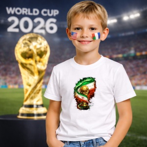 Tricou Iran World Cup Fifa 2026, din bumbac 100%, tricou alb, Copii | Dama | Barbat - Img 5