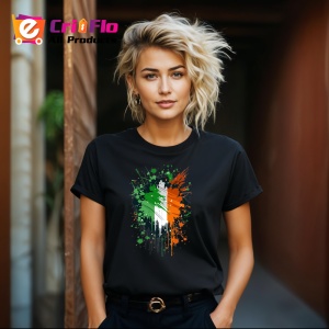 Tricou Ireland Steag Splash Art, Copii | Dama | Barbat, culoare negru