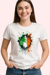 Tricou Ireland Steag Splash Art, Copii | Dama | Barbat - Img 3