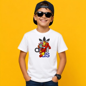 Tricou Iron Man Costum Rosu Auriu Logo Urban Originals Design, din bumbac 100% Copii | Dama | Barbat - Img 2