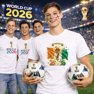 Tricou Ivory Coast World Cup 2026 Fifa, din bumbac 100%, tricou alb, Copii | Dama | Barbat - Img 7