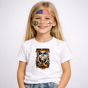 Tricou Jamal Musiala Germany World Cup Fifa 2026 V2, din bumbac 100%, tricou alb, Copii | Dama | Barbat - Img 2