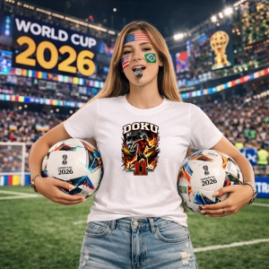 Tricou Jeremy Doku Belgium World Cup Fifa 2026, din bumbac 100%, tricou alb, Copii | Dama | Barbat - Img 9