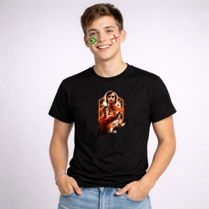 Tricou Johan Cruyff Netherlands World Cup Fifa 2026 V2, din bumbac 100%, tricou negru, Copii | Dama | Barbat - Img 3