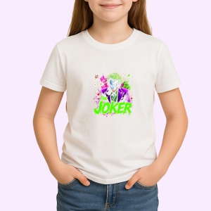 Tricou joker explozie roz verde cu carti, Copii | Dama | Barbat - Img 3