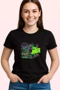 Tricou Joker scena parc distractii explozie culori, Copii | Dama | Barbat , tricou negru - Img 3