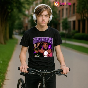 Tricou Juice WRLD - Purple Pose, muzica Pop / Country (ini?ial), Dama | Barbat | Copii, Culoare Negru - Img 10