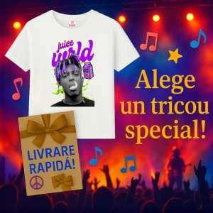 Tricou Juice WRLD - Purple Splash, muzica Pop Rock / Indie Pop, Dama | Barbat | Copii - Img 12