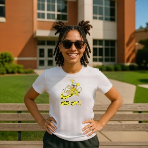 Tricou Just Do It Monkey Tricou Alb - Copii | Dama | Barbat - Img 3