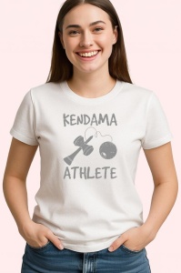 Tricou Kendama athlete design sportiv simplificat, din bumbac 100%, tricou alb, Copii | Dama | Barbat - Img 2