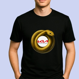 Tricou Kia Sarpe Galben Asteptand Sa Atace | Unisex Dama si Barbat