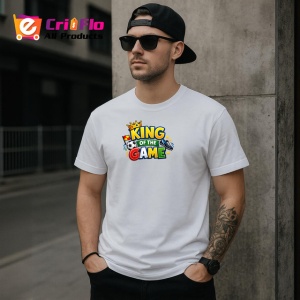 Tricou King Of The Game Minge Fotbal Coroana V1, din bumbac 100% , tricou alb pentru Copii | Dama | Barbat - Img 9